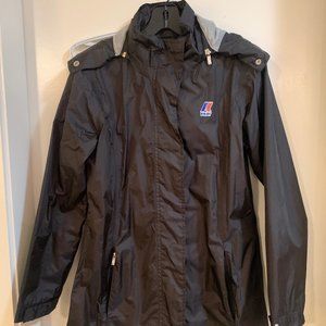 K-Way women's packable rain shell- Black/ Small